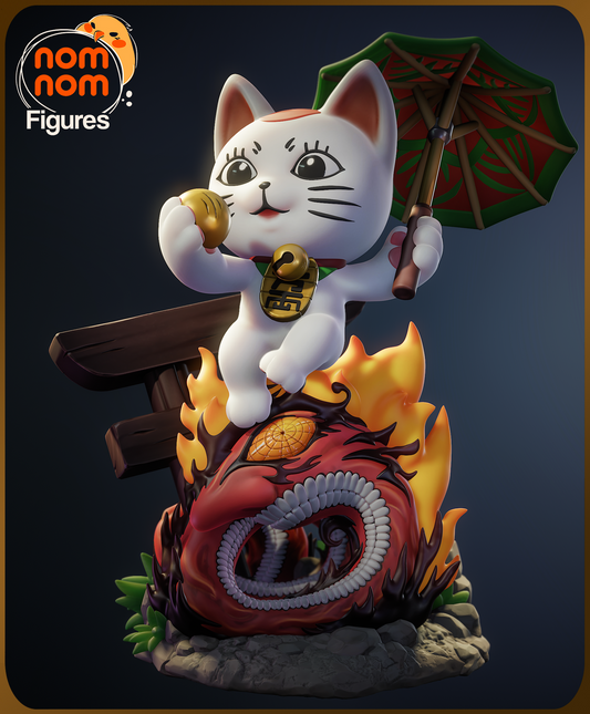 Unpainted Nom Nom Chibi Turbo Granny Cat  Dandadan image 0