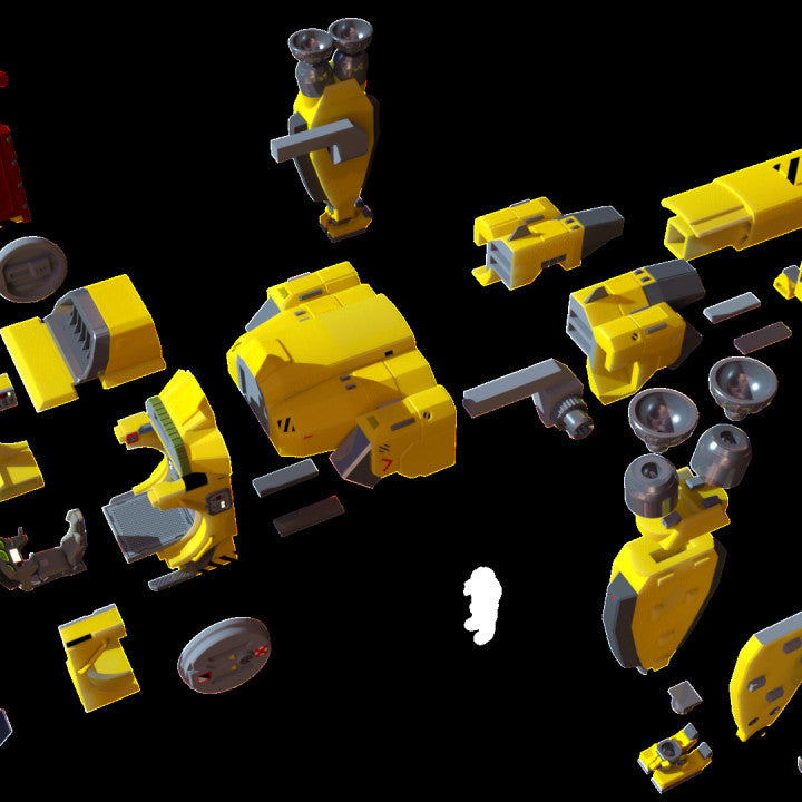 Unpainted 3D Printed Star Mule Carryall - Versatile Utility Vehicle image 4