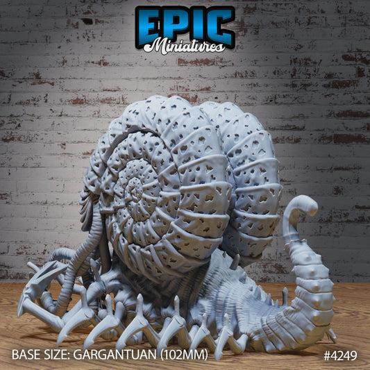 Unpainted Eldritch Sewer Horror: Bulky Lovecraftian Astral Snail Model image 0