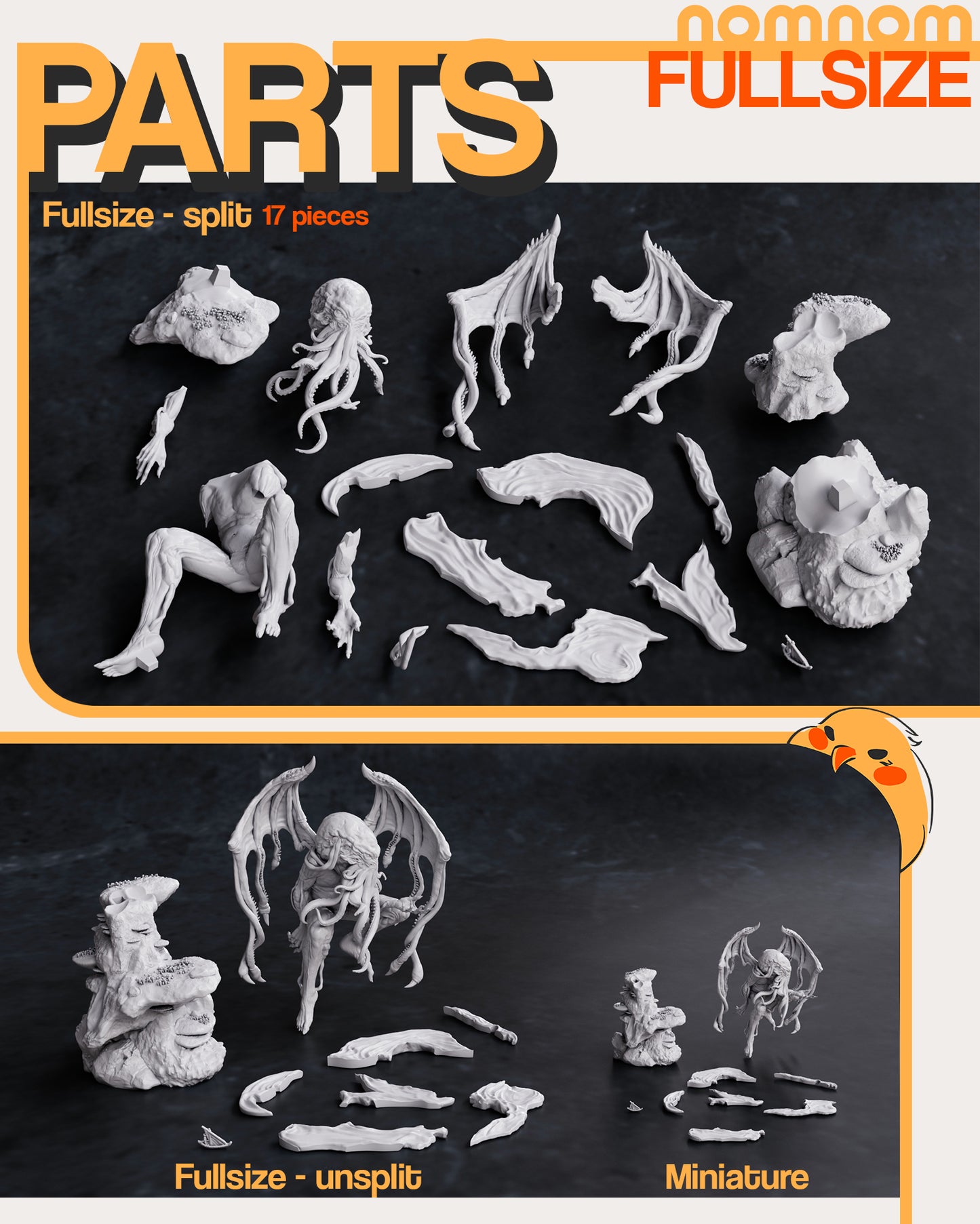 Unpainted Nom Nom Cthulhu Mythos image 4