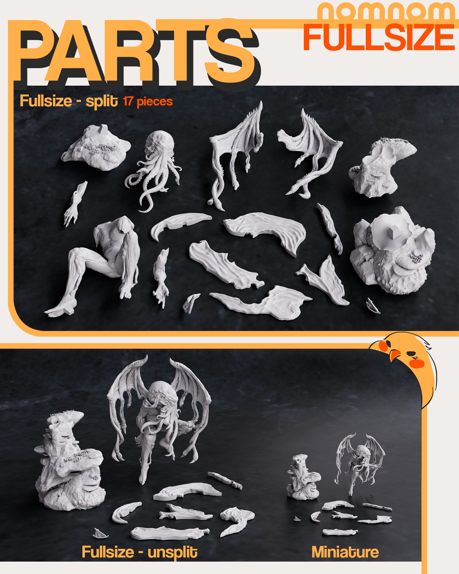Unpainted Nom Nom Cthulhu Mythos image 4
