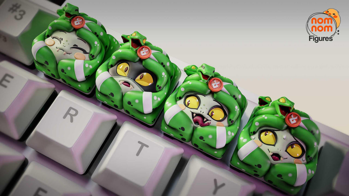 Unpainted Nom Nom Dusa Hades Key Caps image 0