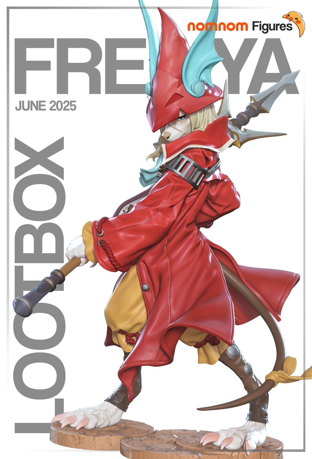 Unpainted Nom Nom Freya Crescent FFIX image 0