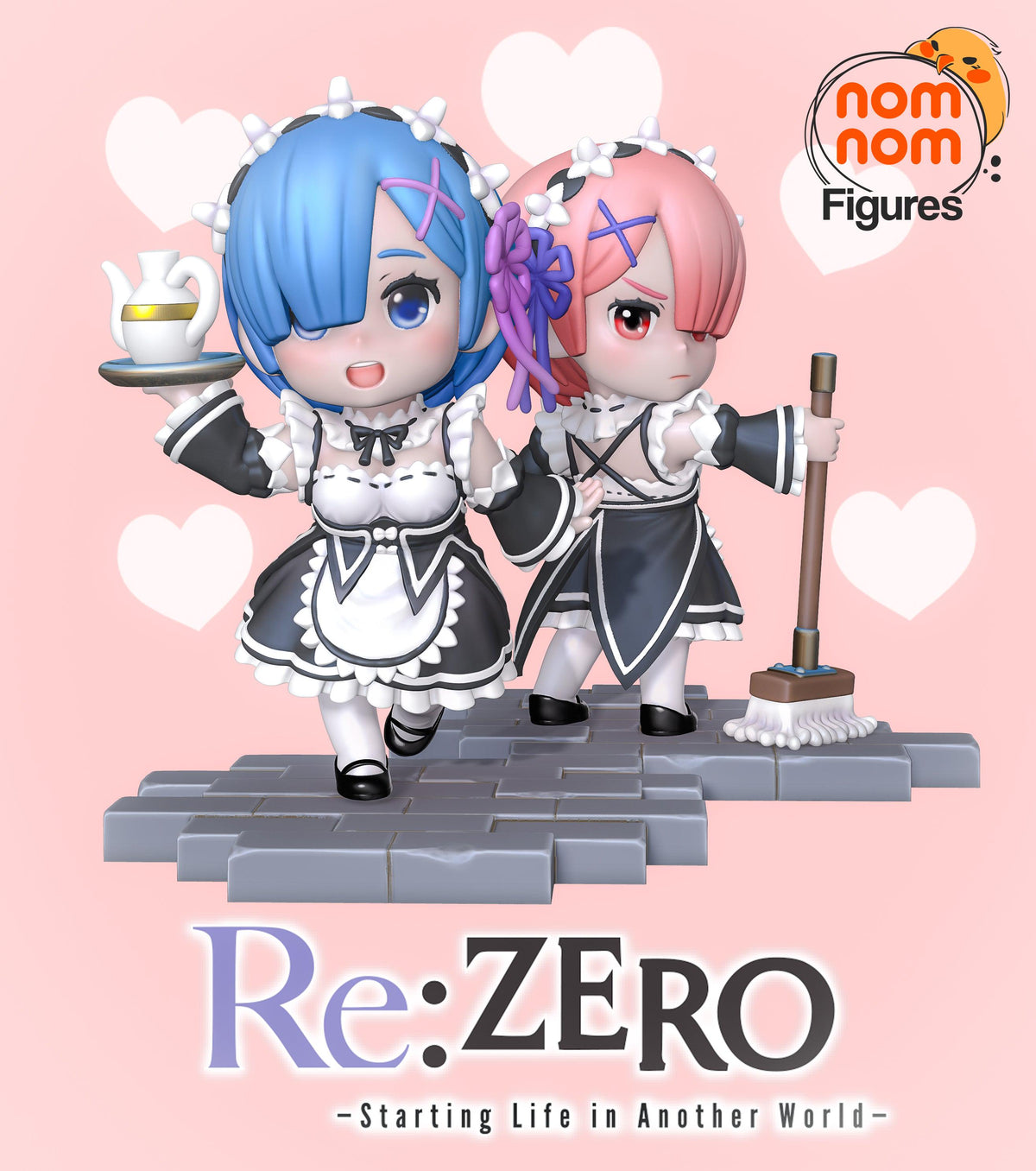 Unpainted Nom Nom Rem and Ram Re_Zero image 0