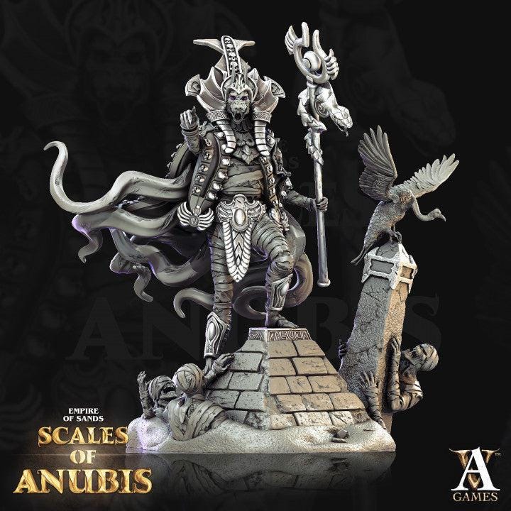 Unpainted Anubian Priests Set of 4 image 1