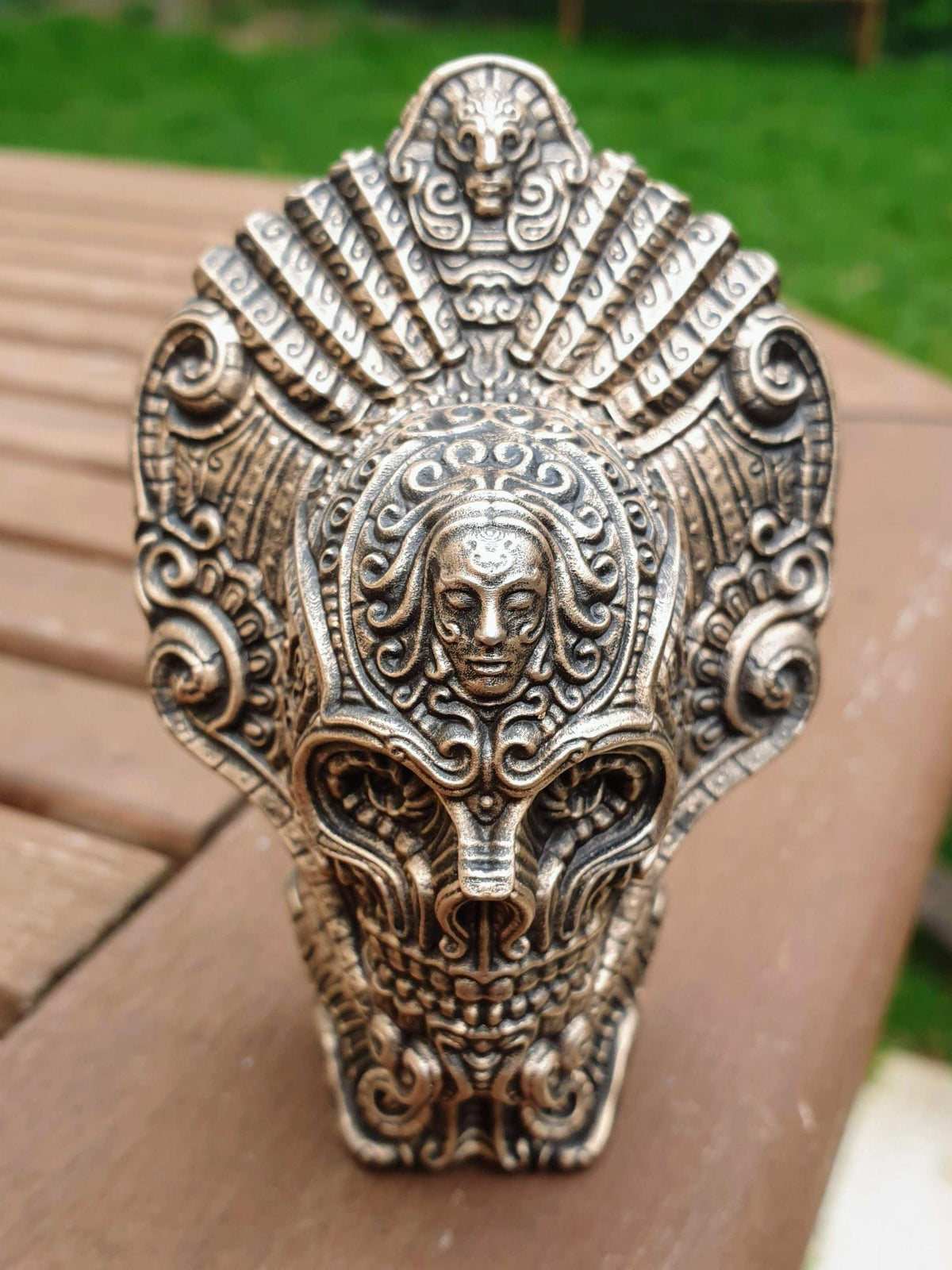Unpainted The Ancient silver skull image 0