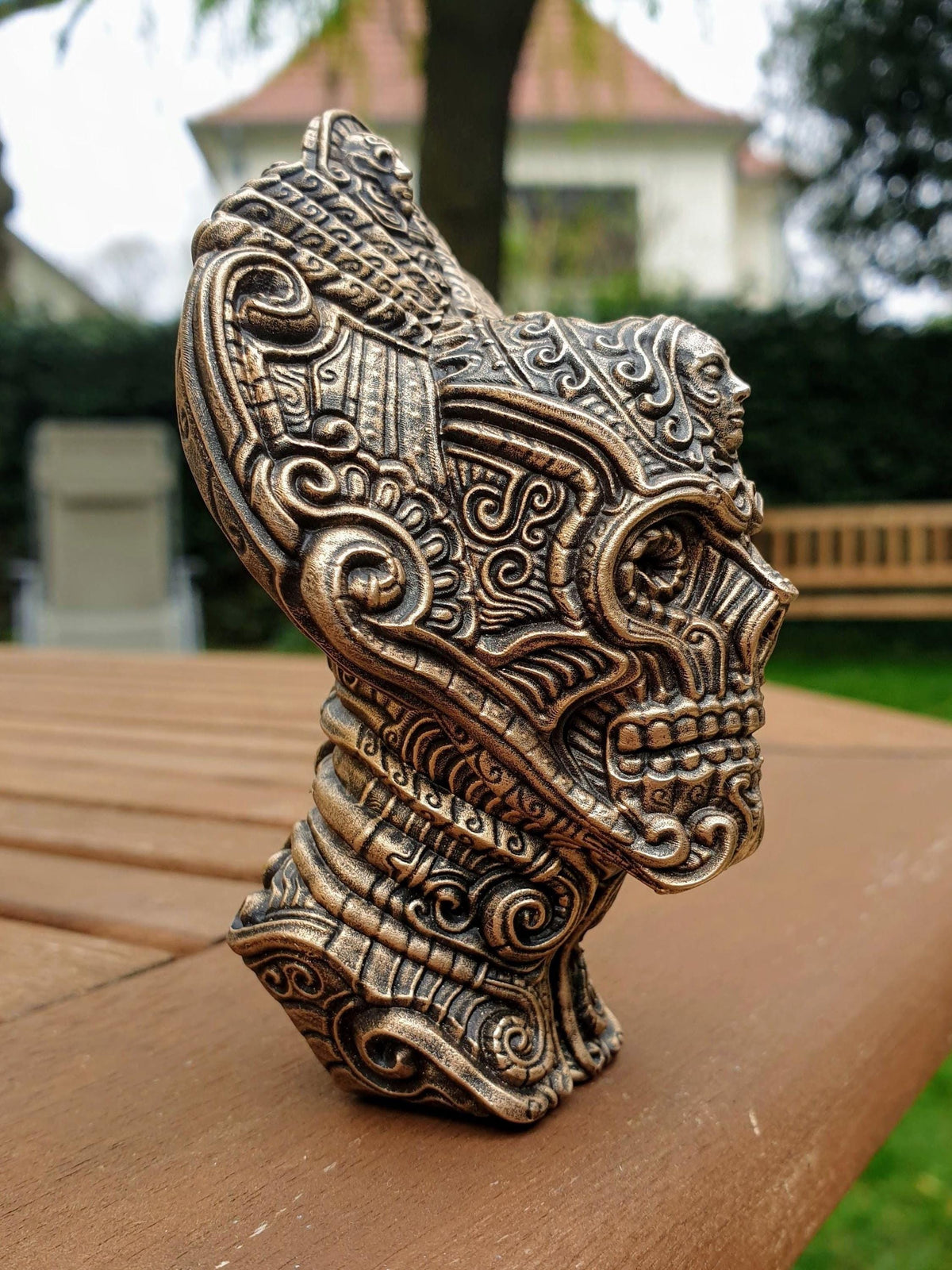 Unpainted The Ancient silver skull image 2