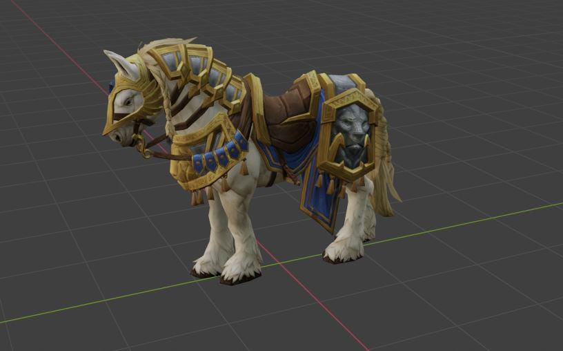 Unpainted War Horse image 0