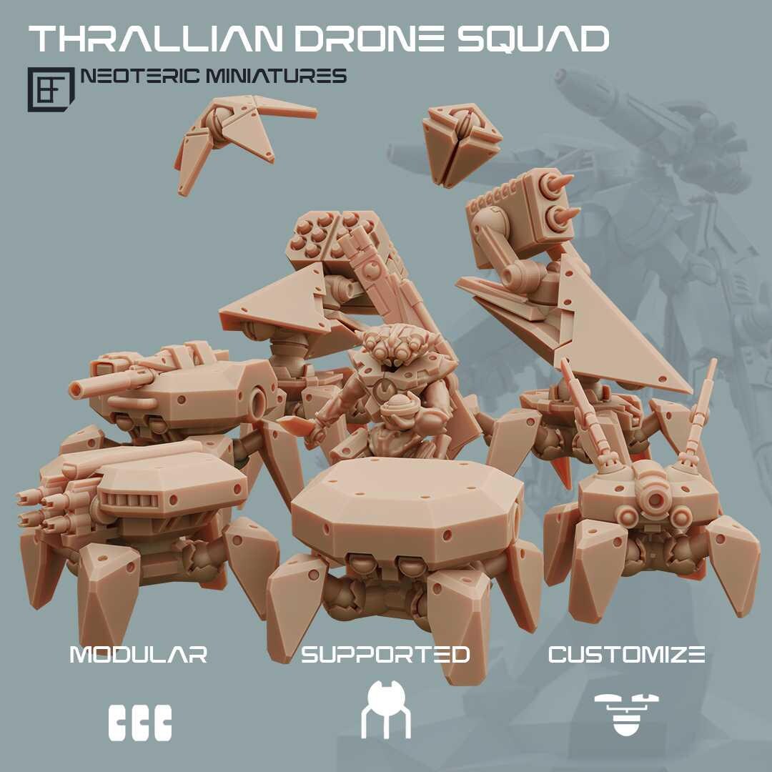 Unpainted Thrallian Drone Squad image 0