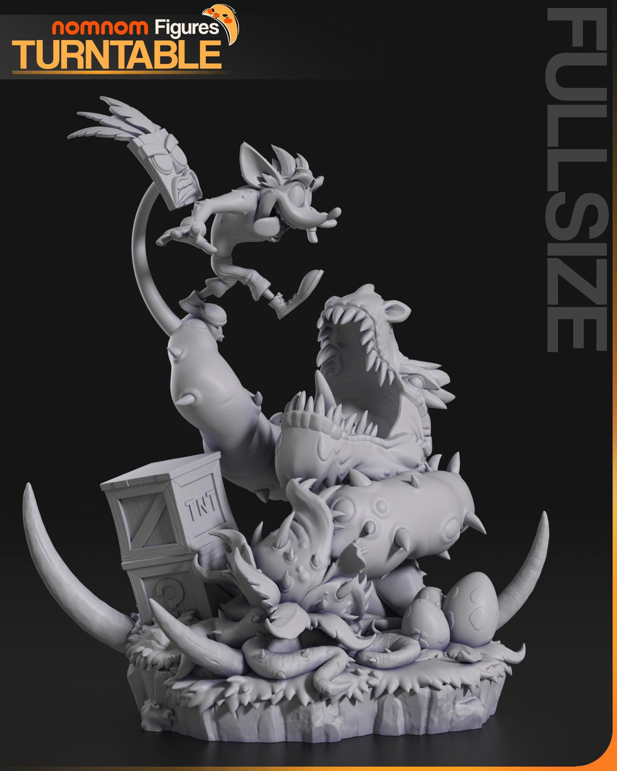 Unpainted Nom Nom Crash Bandicoot image 2