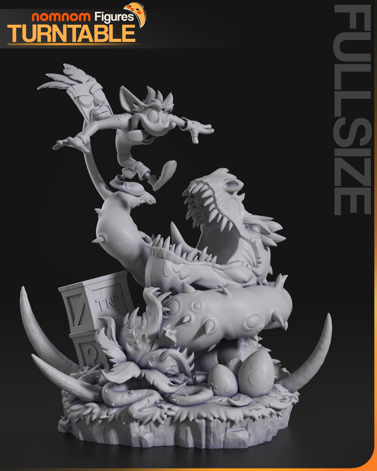 Unpainted Nom Nom Crash Bandicoot image 3