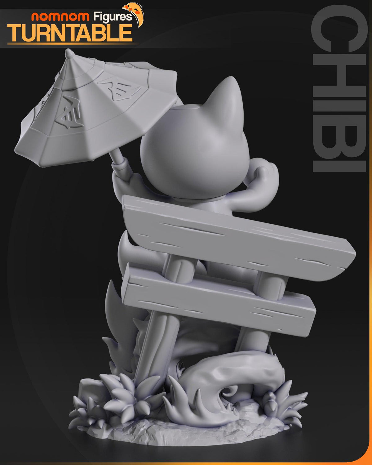Unpainted Nom Nom Chibi Turbo Granny Cat  Dandadan image 1