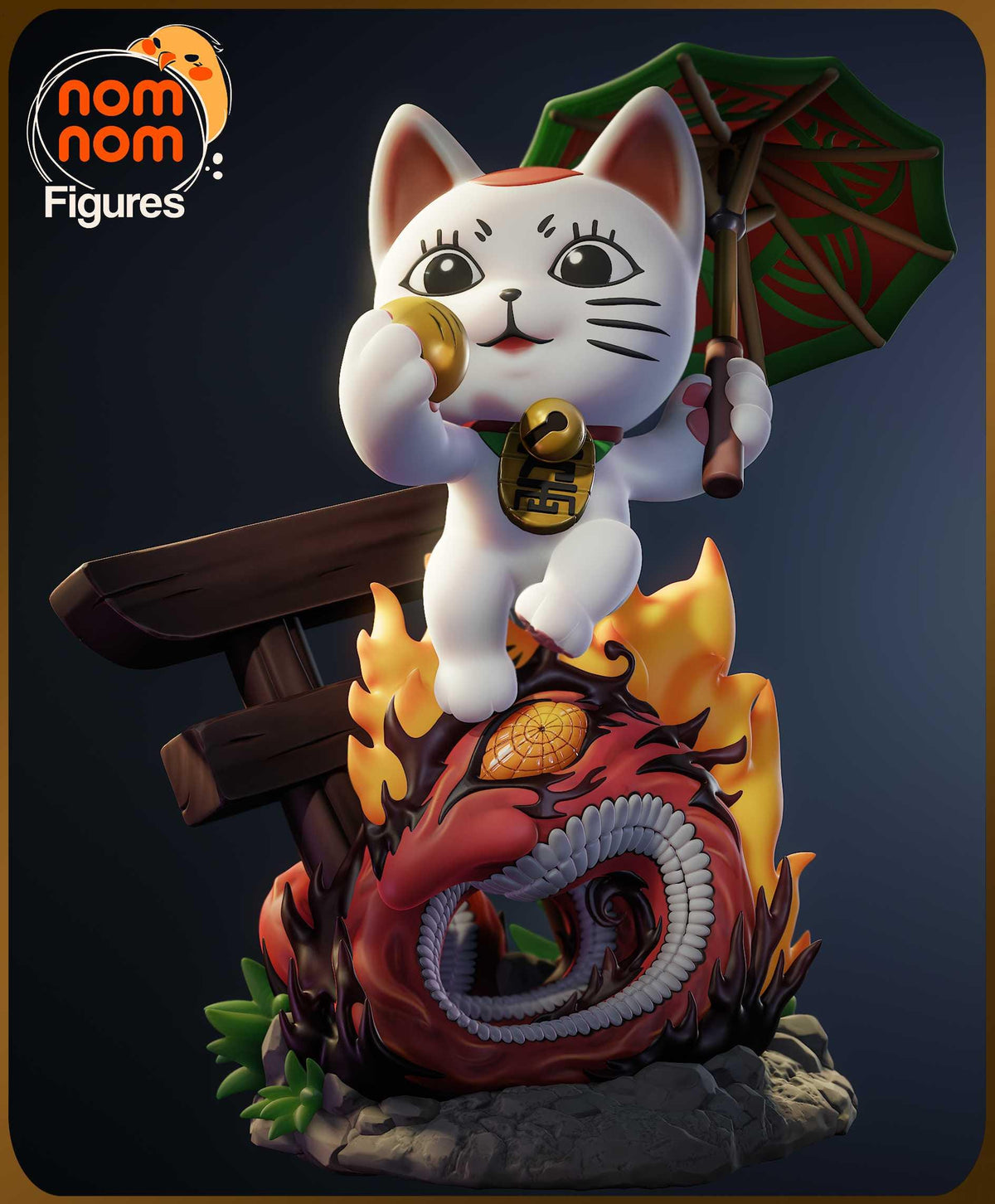 Unpainted Nom Nom Chibi Turbo Granny Cat  Dandadan image 3