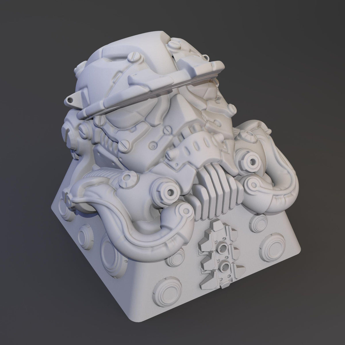 Unpainted Cyberpunk Trooper Key cap image 2