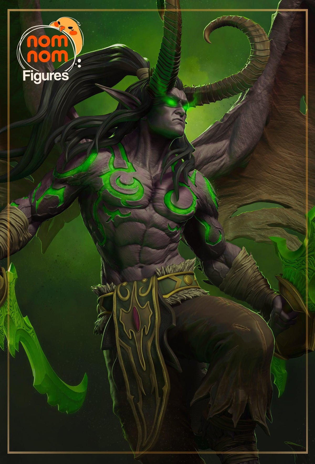 Unpainted Nom Nom Illidan Stormrage WOW image 0