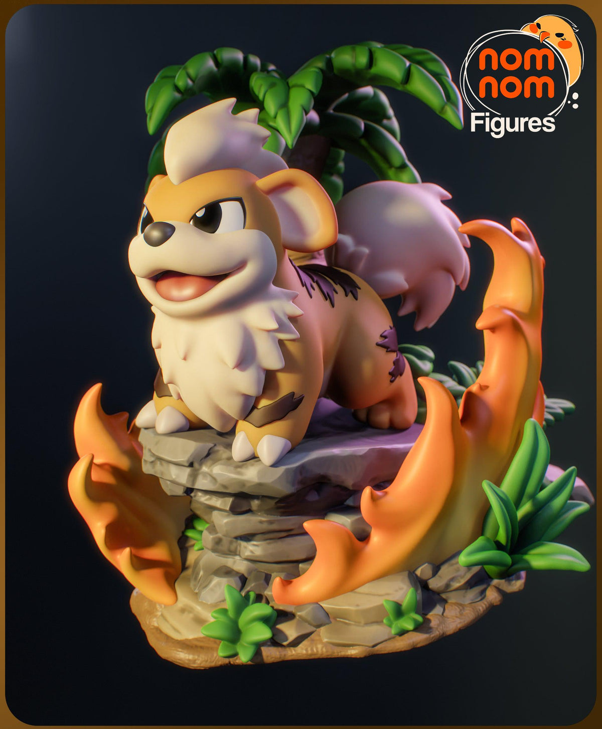 Unpainted Nom Nom Chibi Growlithe Pokemon image 9