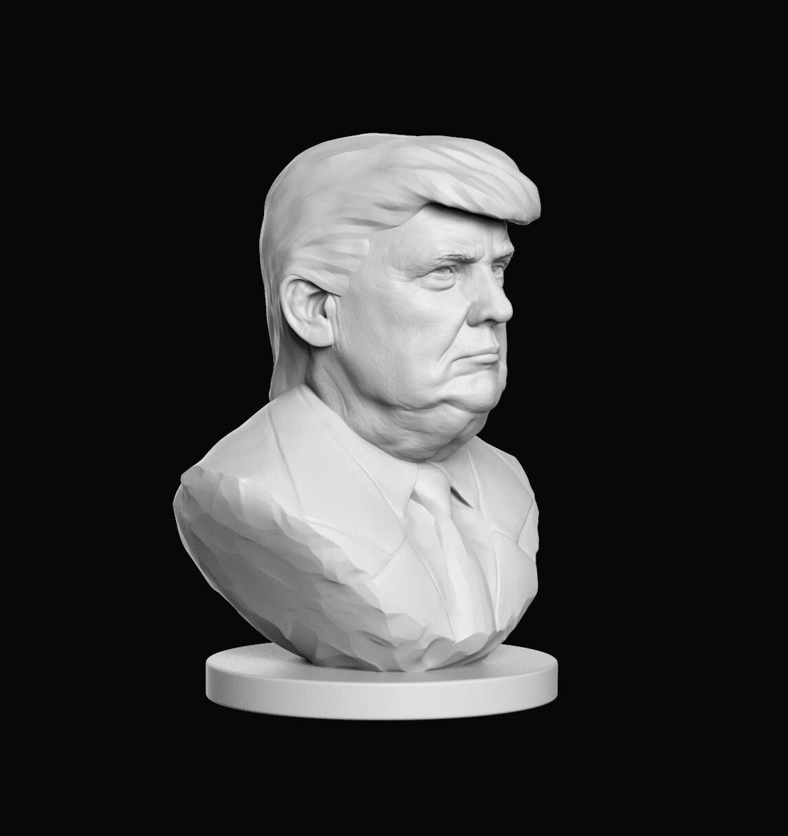 Unpainted Donald Trump Bust image 1