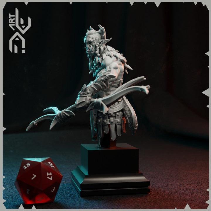 Unpainted Goblin Archer Bust image 4