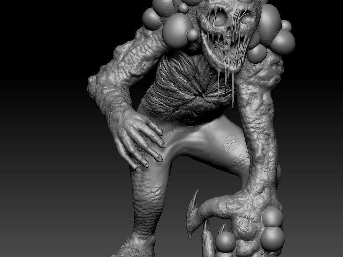 Unpainted mutant character enemy image 2