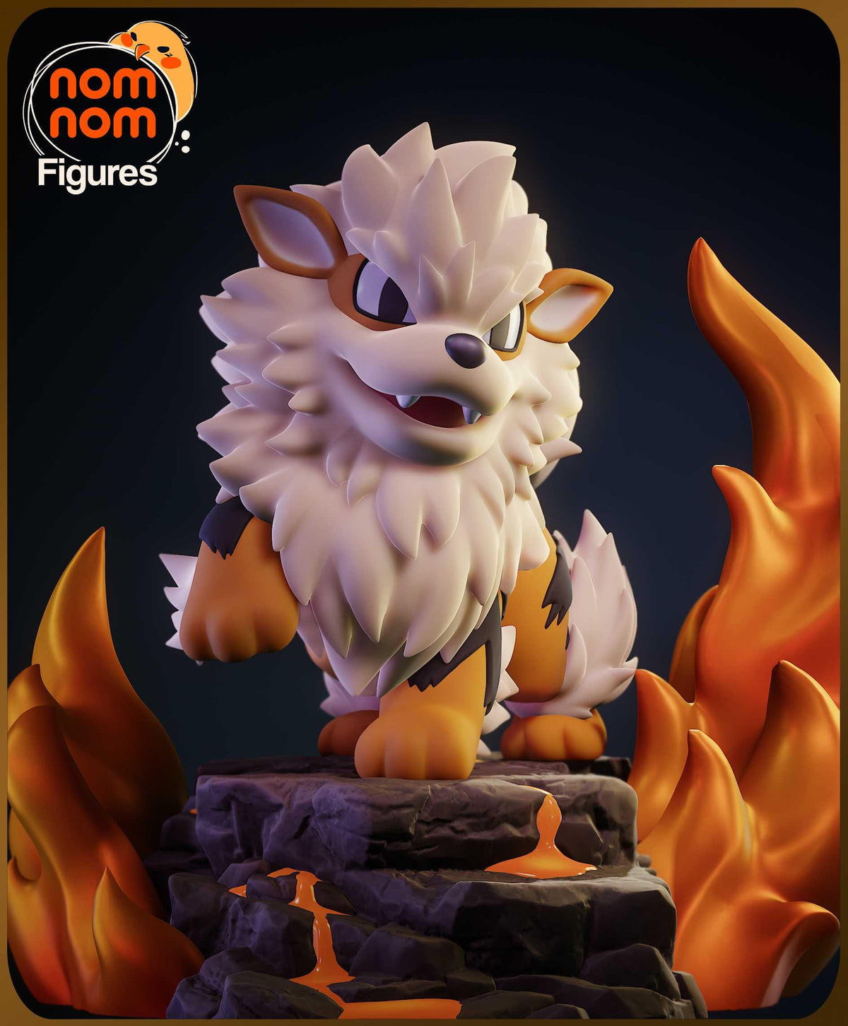 Unpainted Nom Nom Chibi Arcanine Pokemon image 6