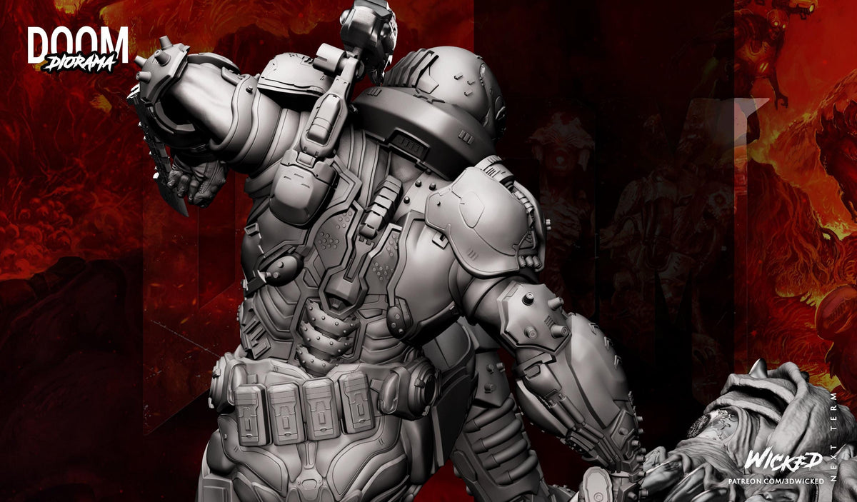 Unpainted Doom Guy Doom Eternal Dioramas image 7