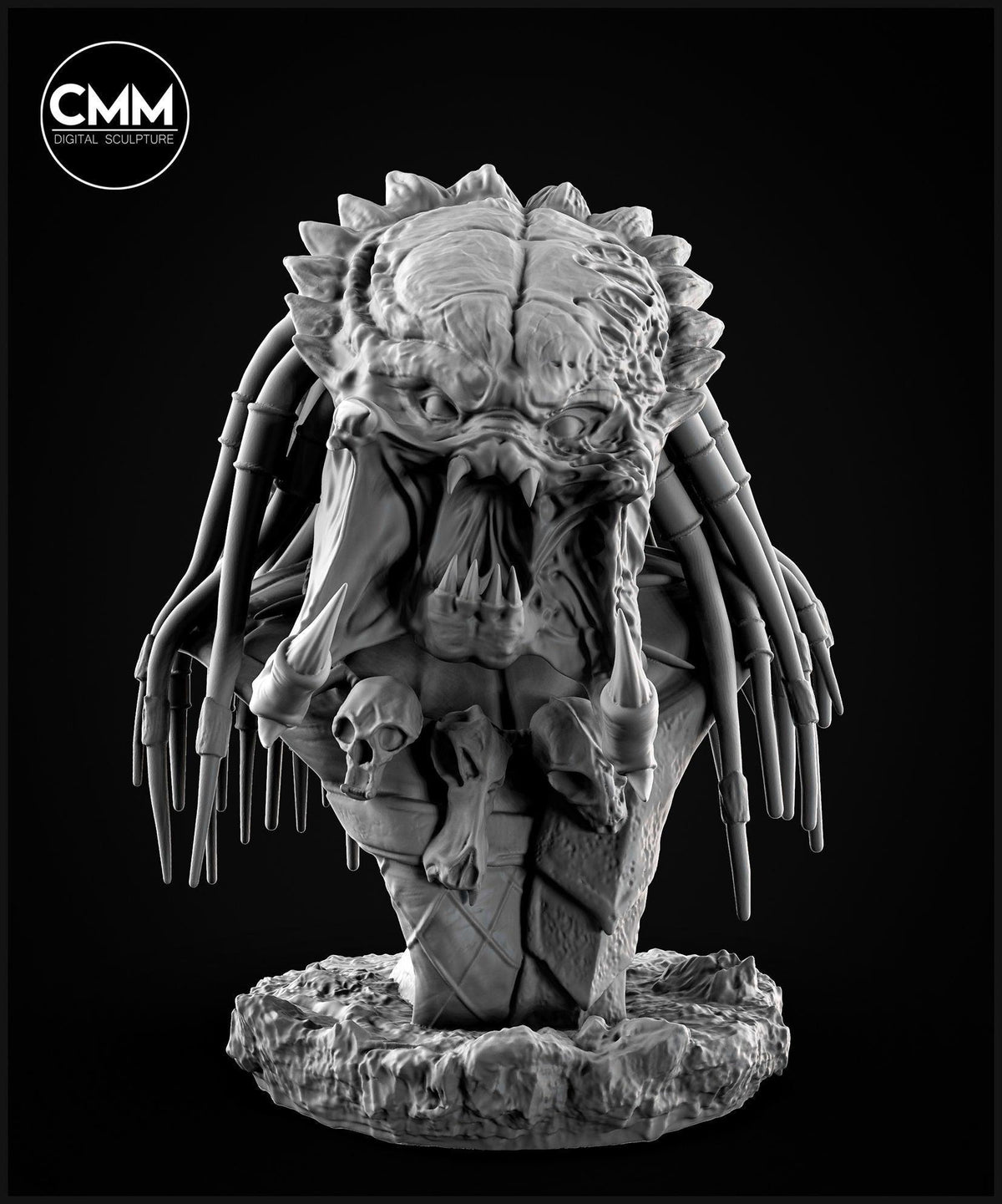 Unpainted Predator Wolf bust image 4