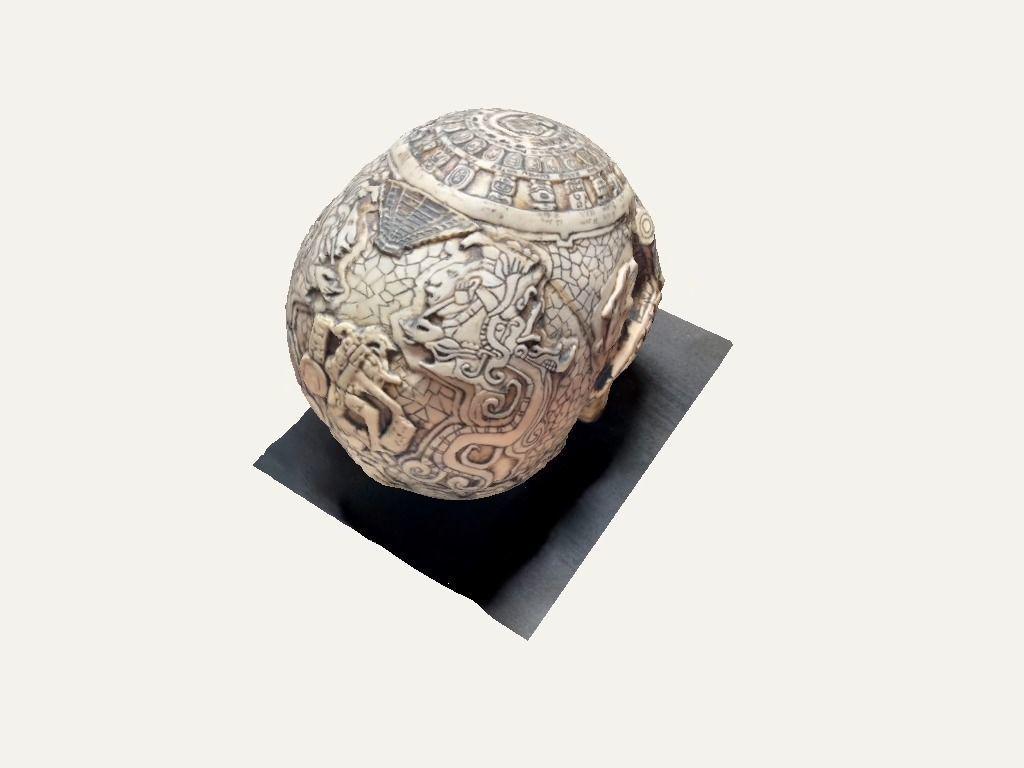 Unpainted Aztec skull image 0