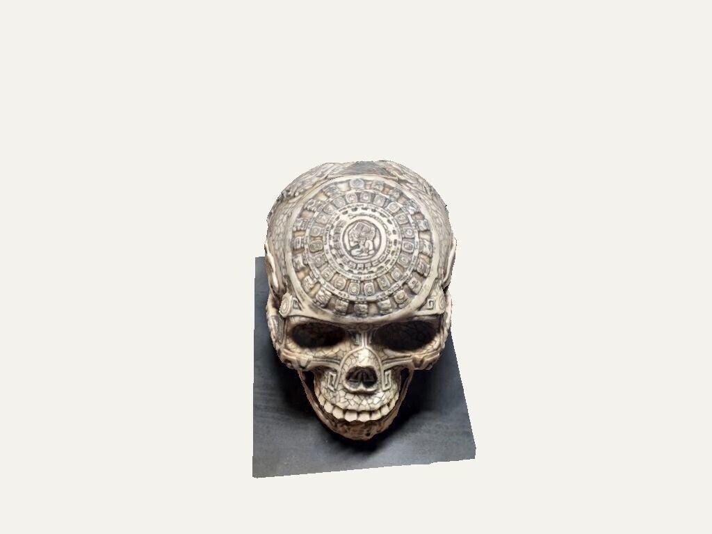 Unpainted Aztec skull