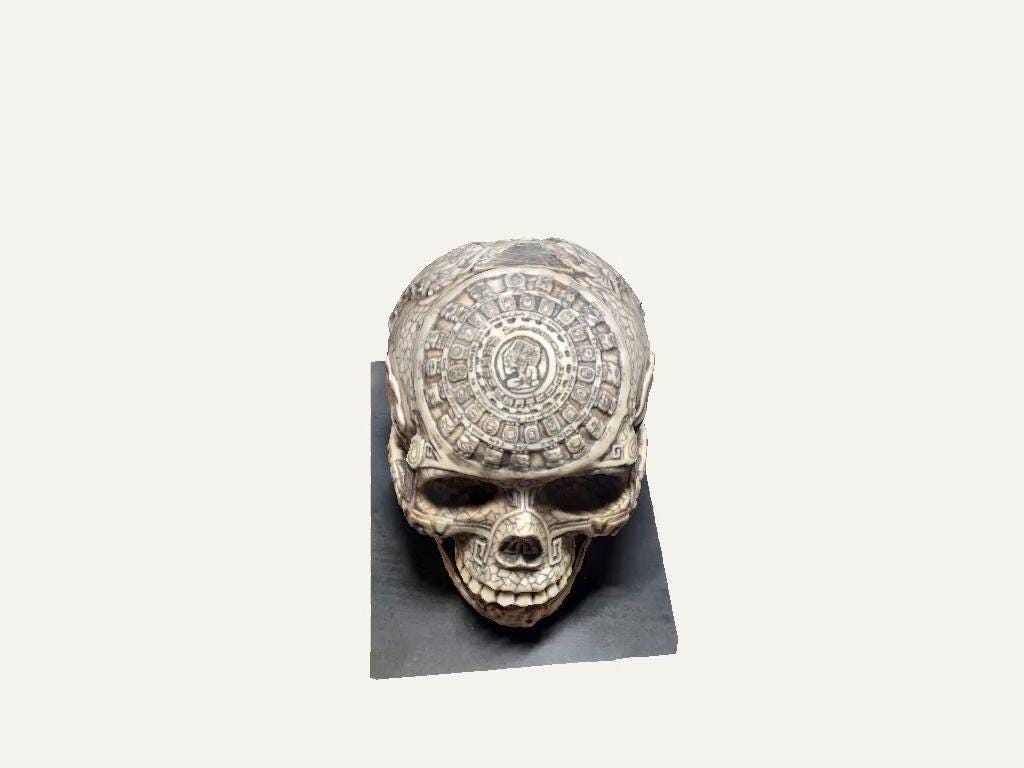 Unpainted Aztec skull