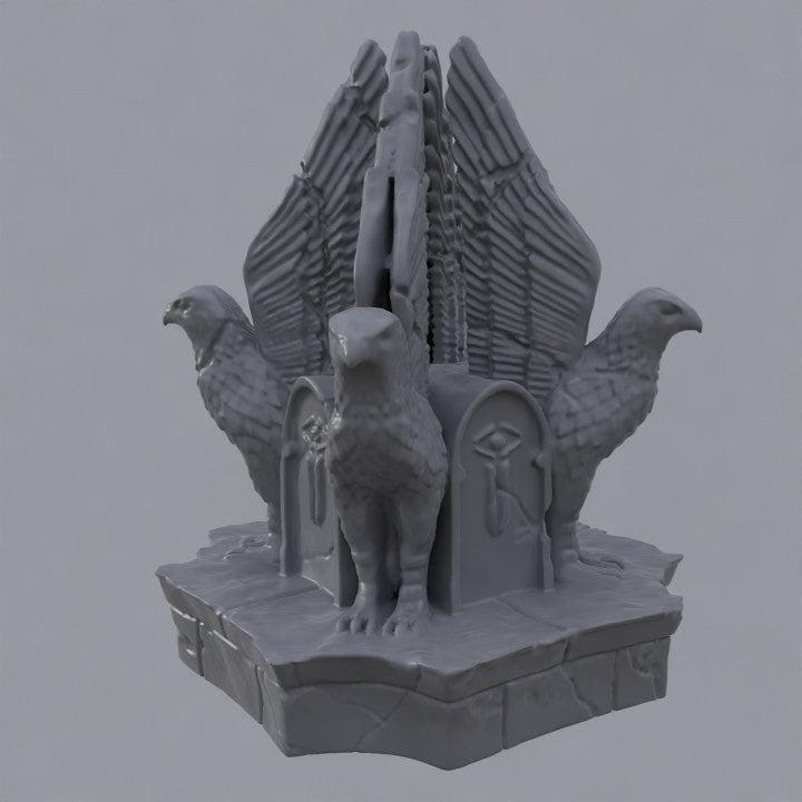 Unpainted Ancient Hilltop Ruin - Bird Statue image 0