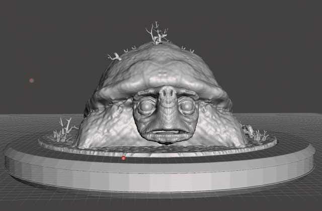 Unpainted Morla the Turtle 6 inches image 0