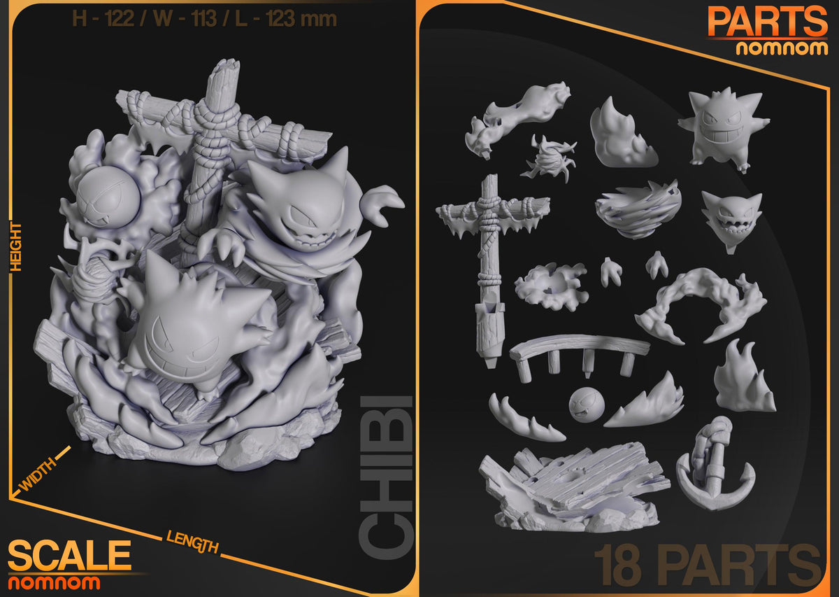 Unpainted Nom Nom Ghost Pokemon image 6