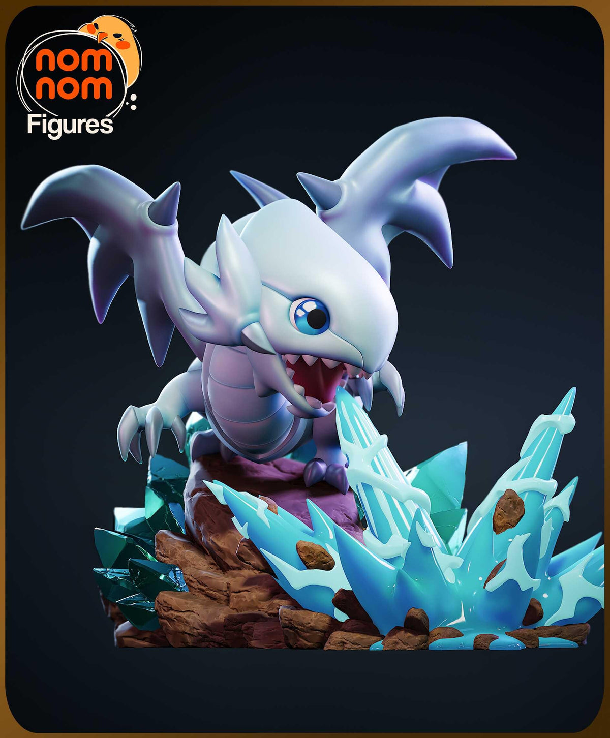 Unpainted Nom Nom Blue Eyes White Dragon Yu-Gi-Oh image 0