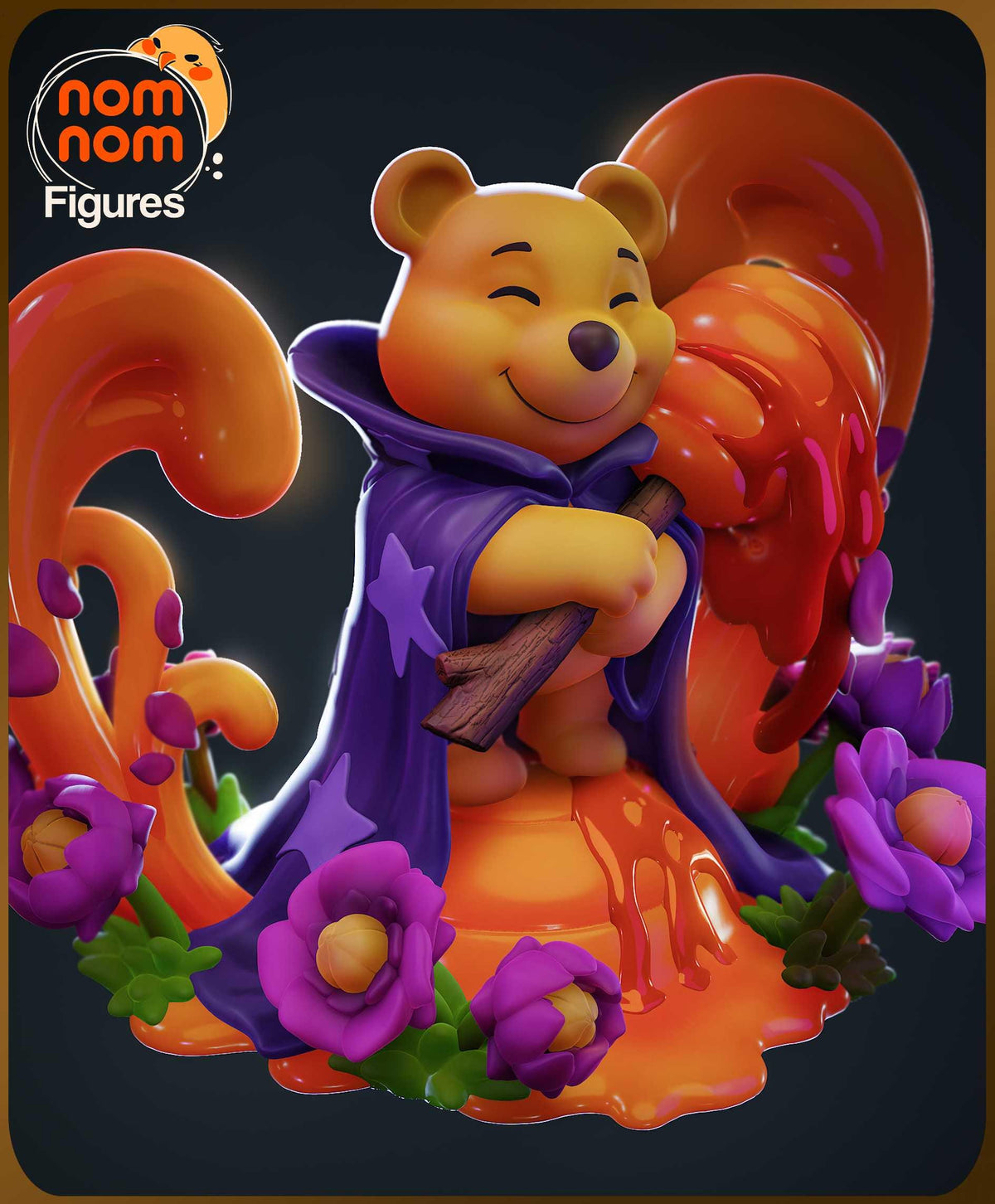Unpainted Nom Nom Chibi Pooh Lorcana image 5