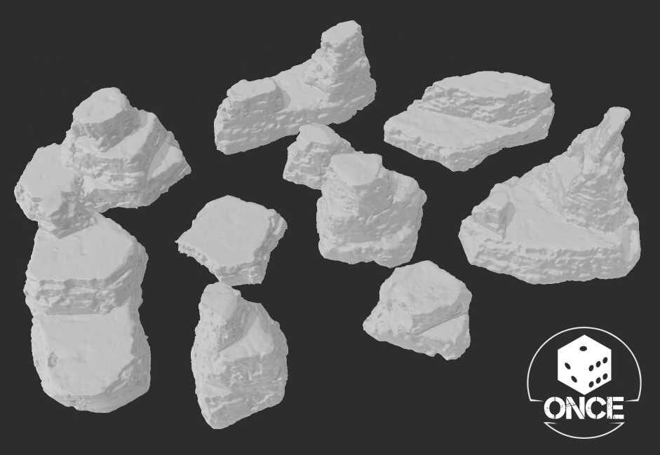 Unpainted Terrain Rocks image 0