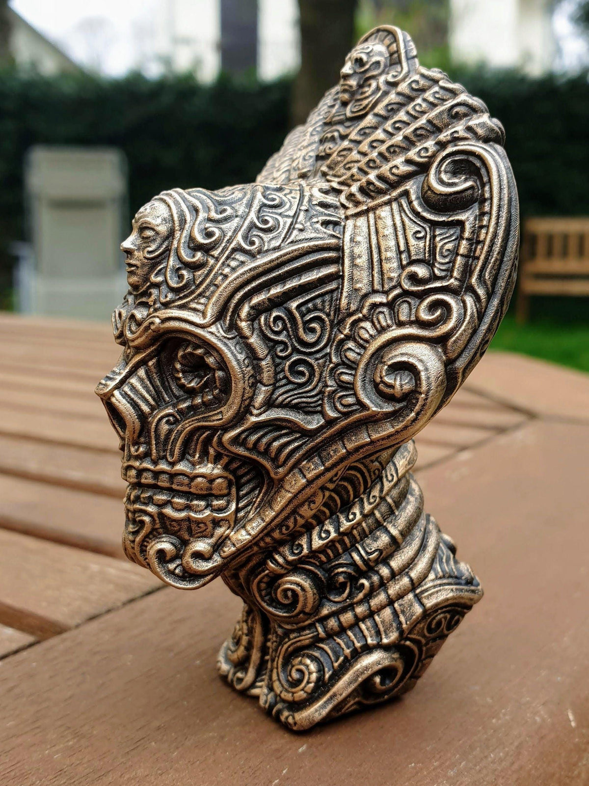 Unpainted The Ancient silver skull image 3