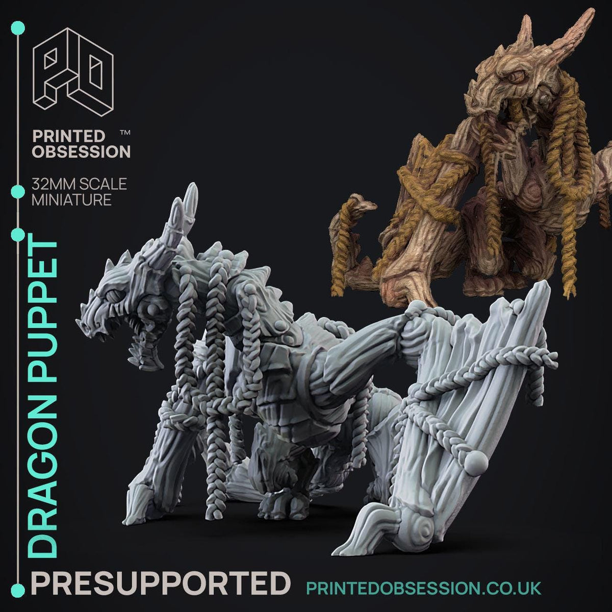 Unpainted Dragon Puppet image 0