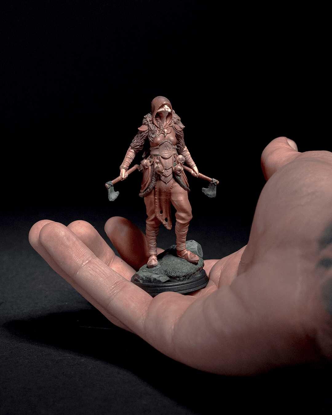 Unpainted Revna, the Tribal Viking image 1