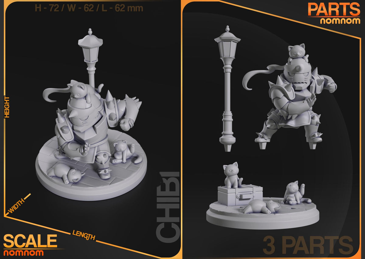 Unpainted Nom Nom Chibi Alophonse Elric FMA image 8