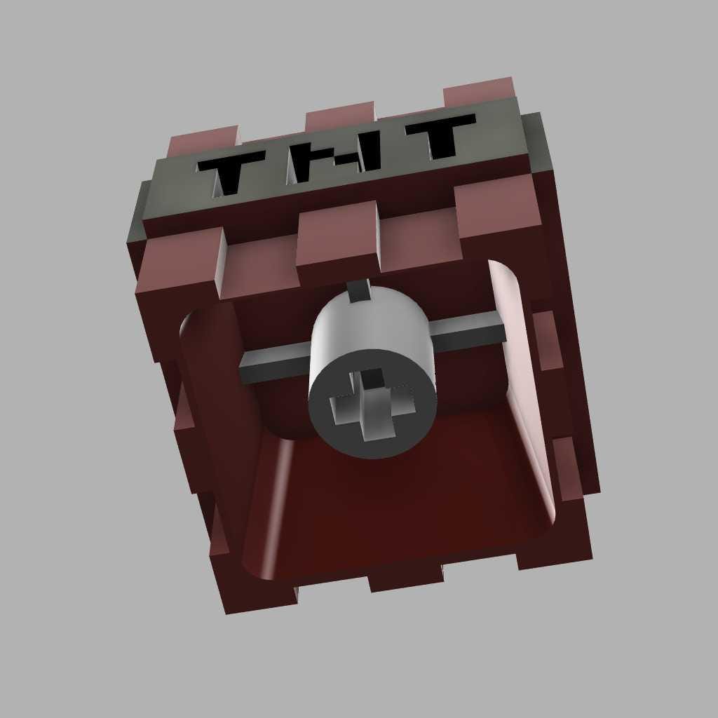 Unpainted Minecraft TNT  Key Cap image 1