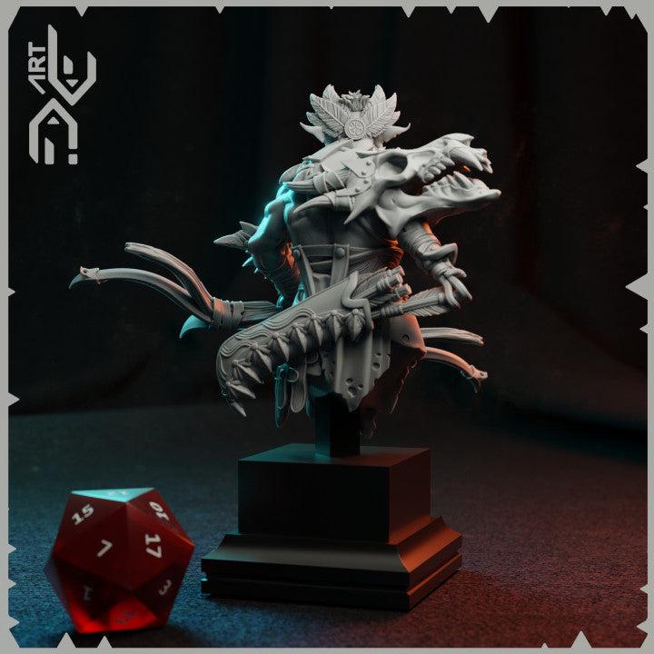 Unpainted Goblin Archer Bust image 2