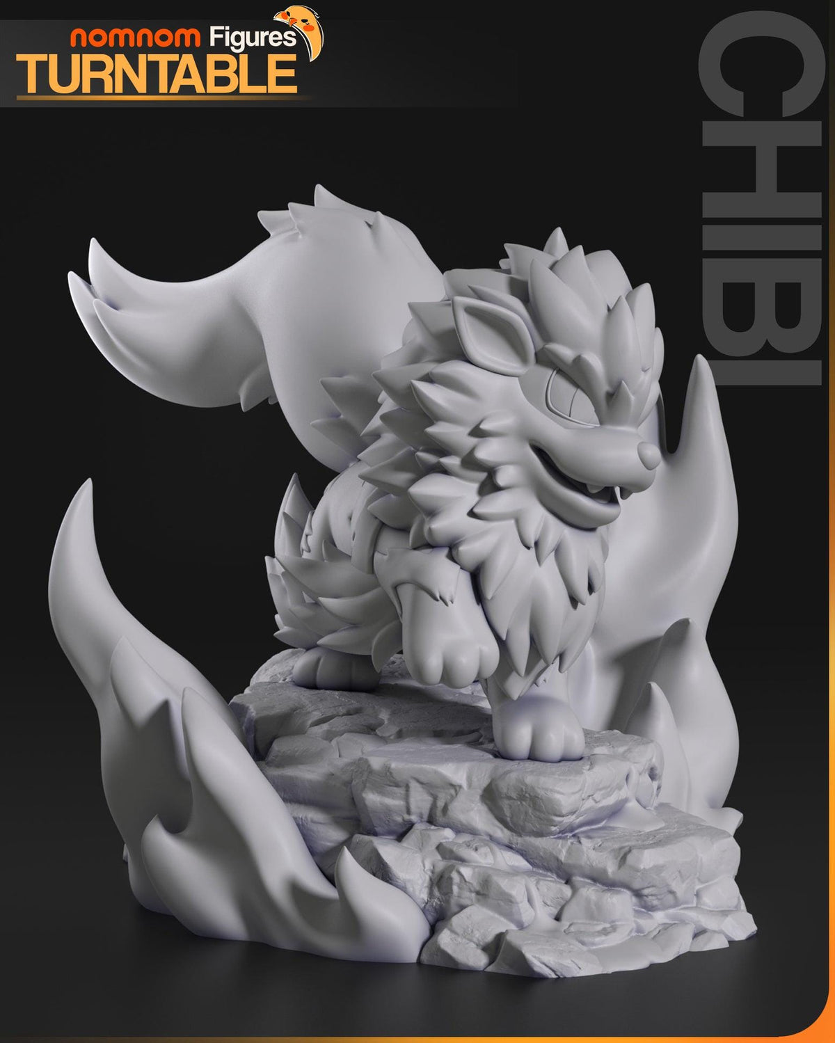 Unpainted Nom Nom Chibi Arcanine Pokemon image 0