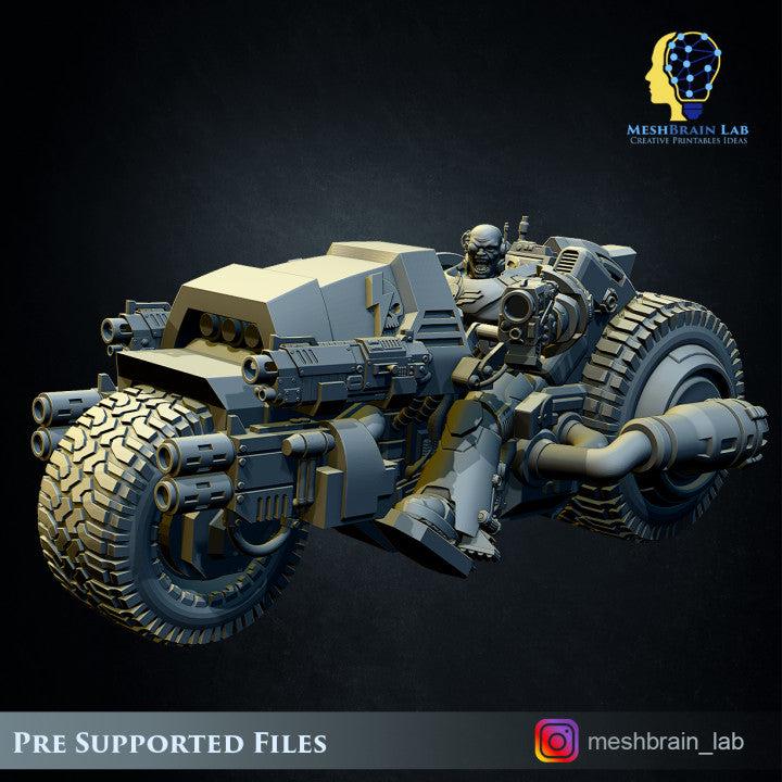Unpainted Imperial Marines attack bikes image 2