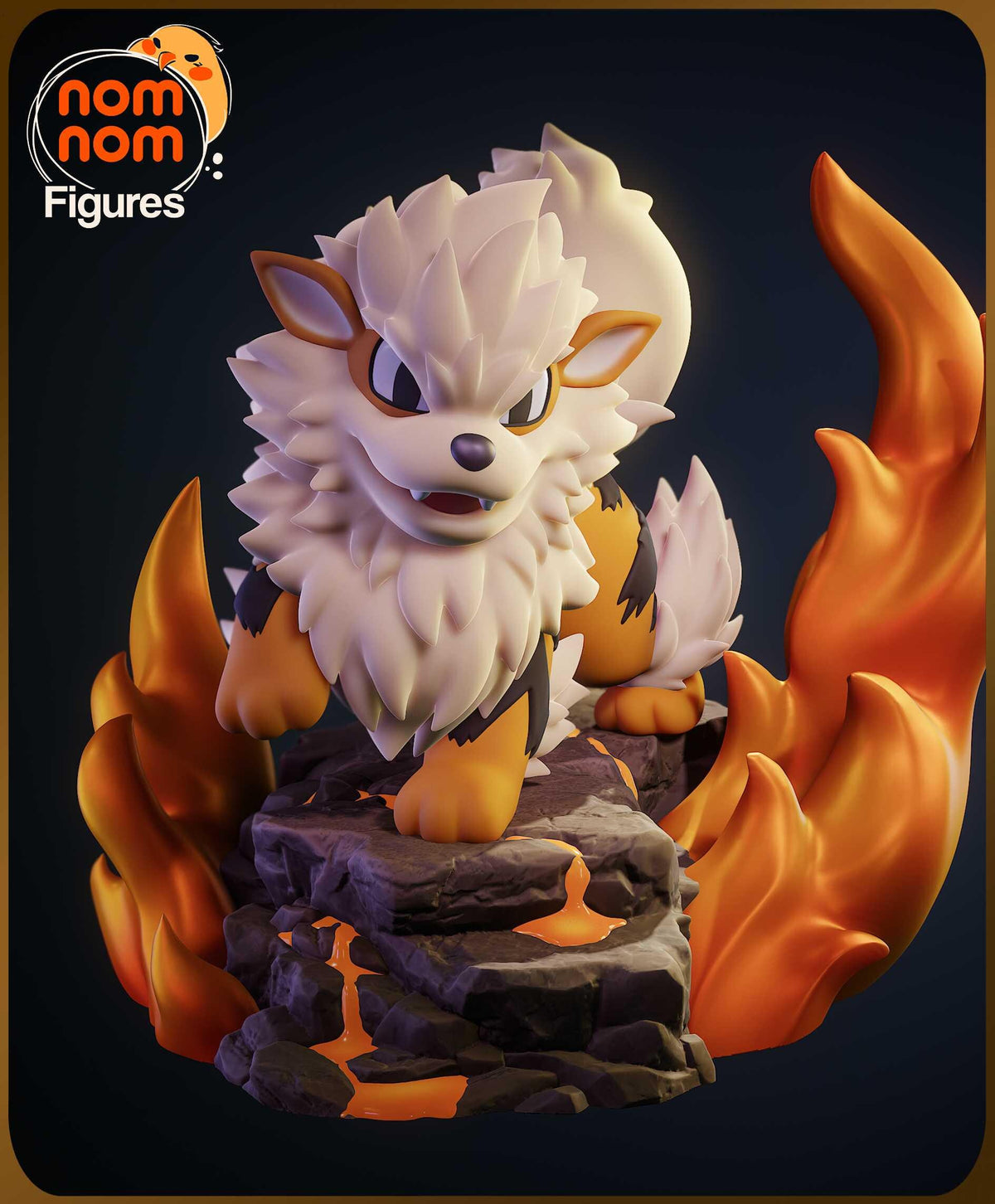 Unpainted Nom Nom Chibi Arcanine Pokemon image 4