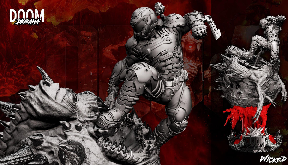 Unpainted Doom Guy Doom Eternal Dioramas image 8