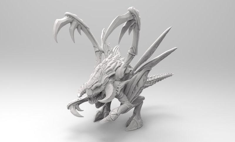 Unpainted StarCraft2 Zergling image 0