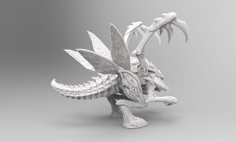 Unpainted StarCraft2 Zergling image 2