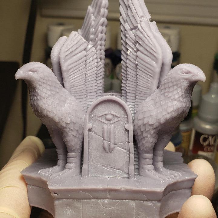 Unpainted Ancient Hilltop Ruin - Bird Statue image 1