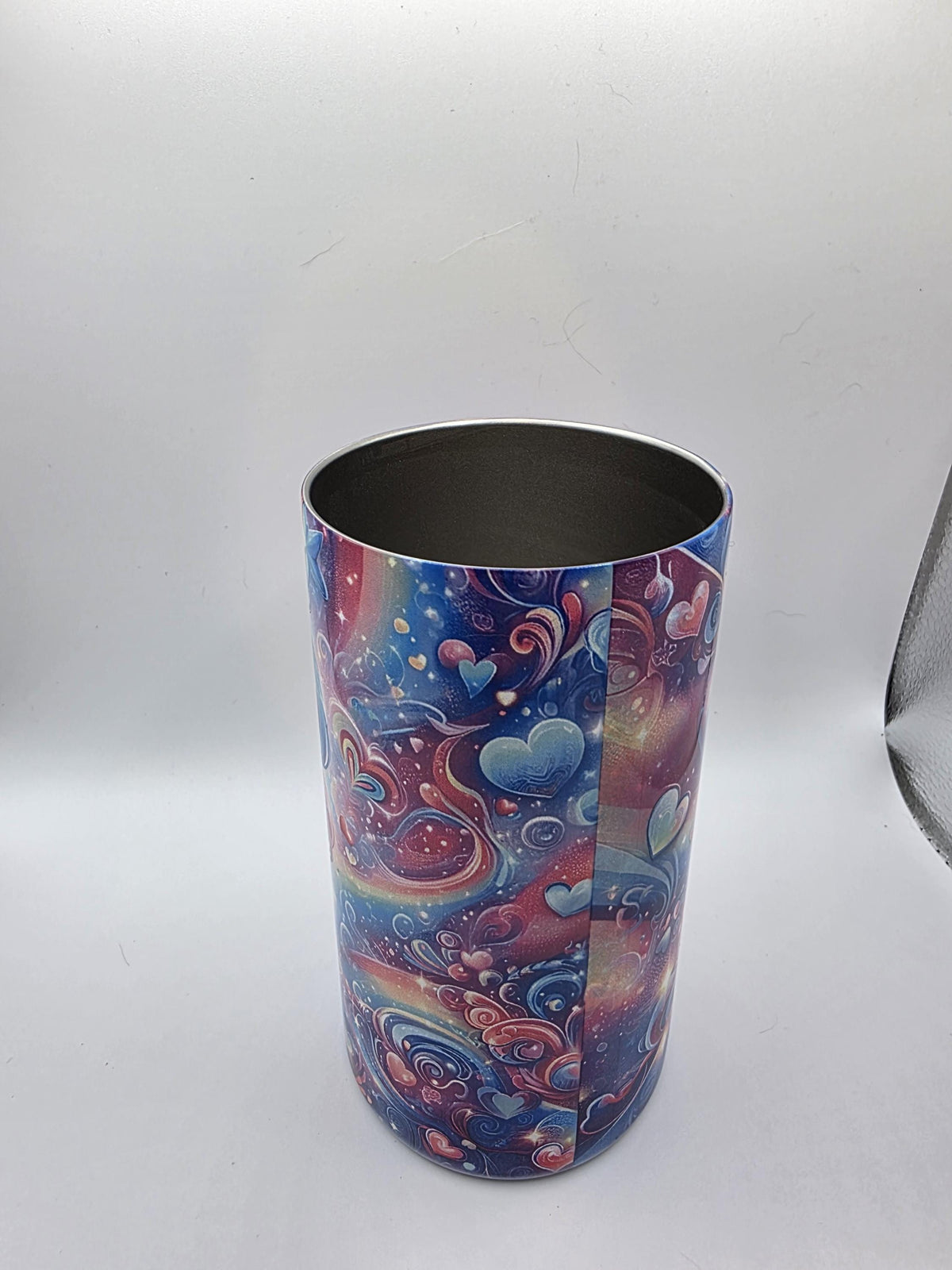 12 Ounce Kids Tumbler with lid and straw and box Unicorn and hearts