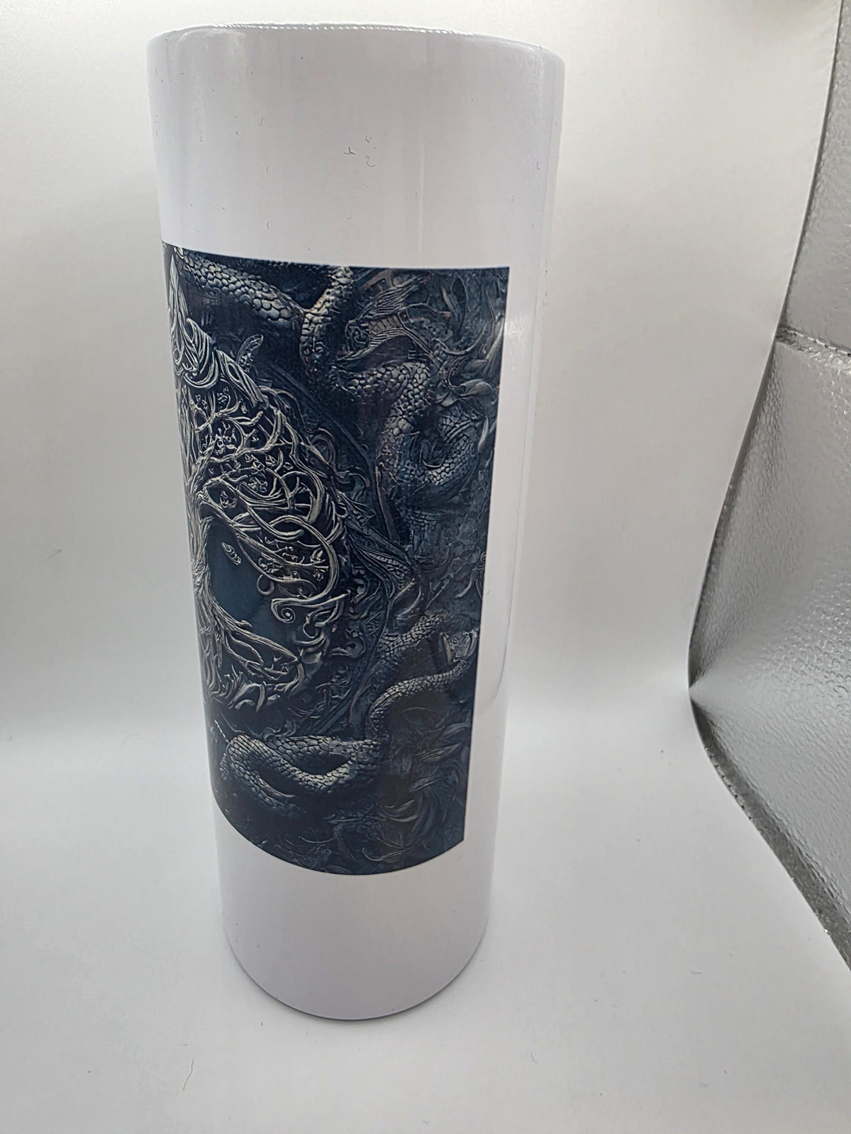 20 Ounce Metal Tumbler with lid and straw and box Tree of Life